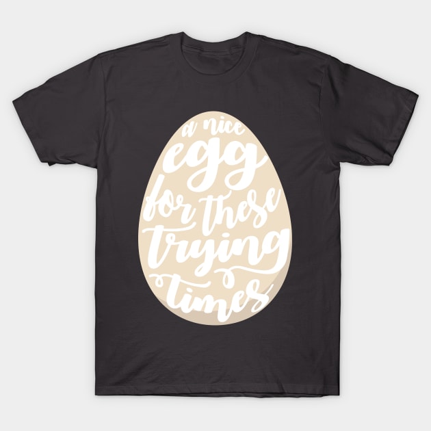 An Egg in These Trying Times T-Shirt by SBarstow Design